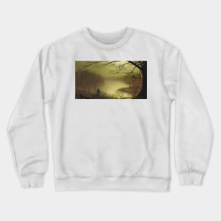 Roundhay Lake by John Atkinson Grimshaw Crewneck Sweatshirt